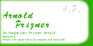 arnold prizner business card